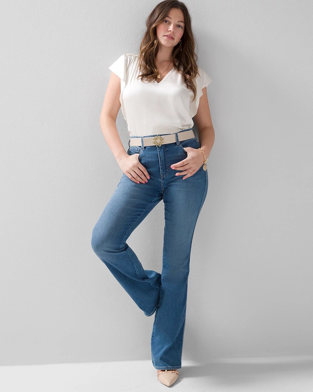 Amazon.com: Women's Vintage High Waist Washed Button Jeans Lightweight  Cotton Soft Straight Wide Leg Distressed Denim Pants with Pockets Plus Size  Baggy Wide Leg Trendy Denim Trouser : Sports & Outdoors